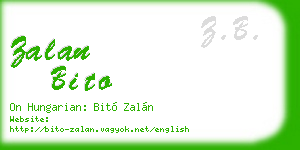zalan bito business card